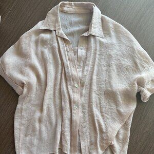 Blush Pink Button Up